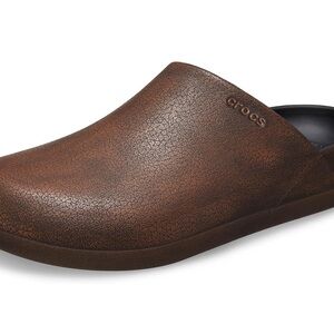 Crocs Dylan Clog Mocha Brown W 9 M 7 Mule Rubber shoes EVA Garden Faux Leather